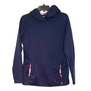 Eddie Bauer navy fleece sweater hoodie - medium